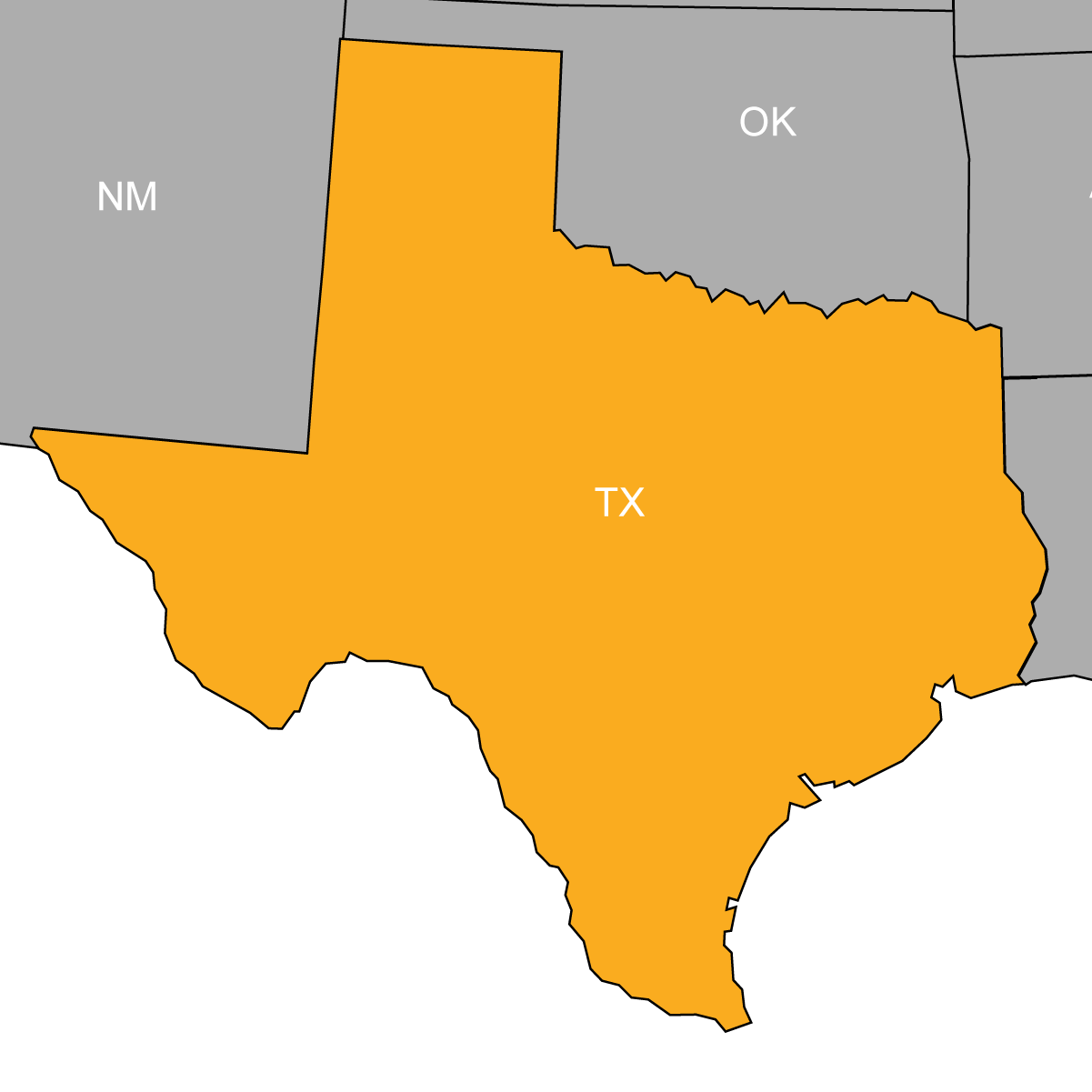Texas state map